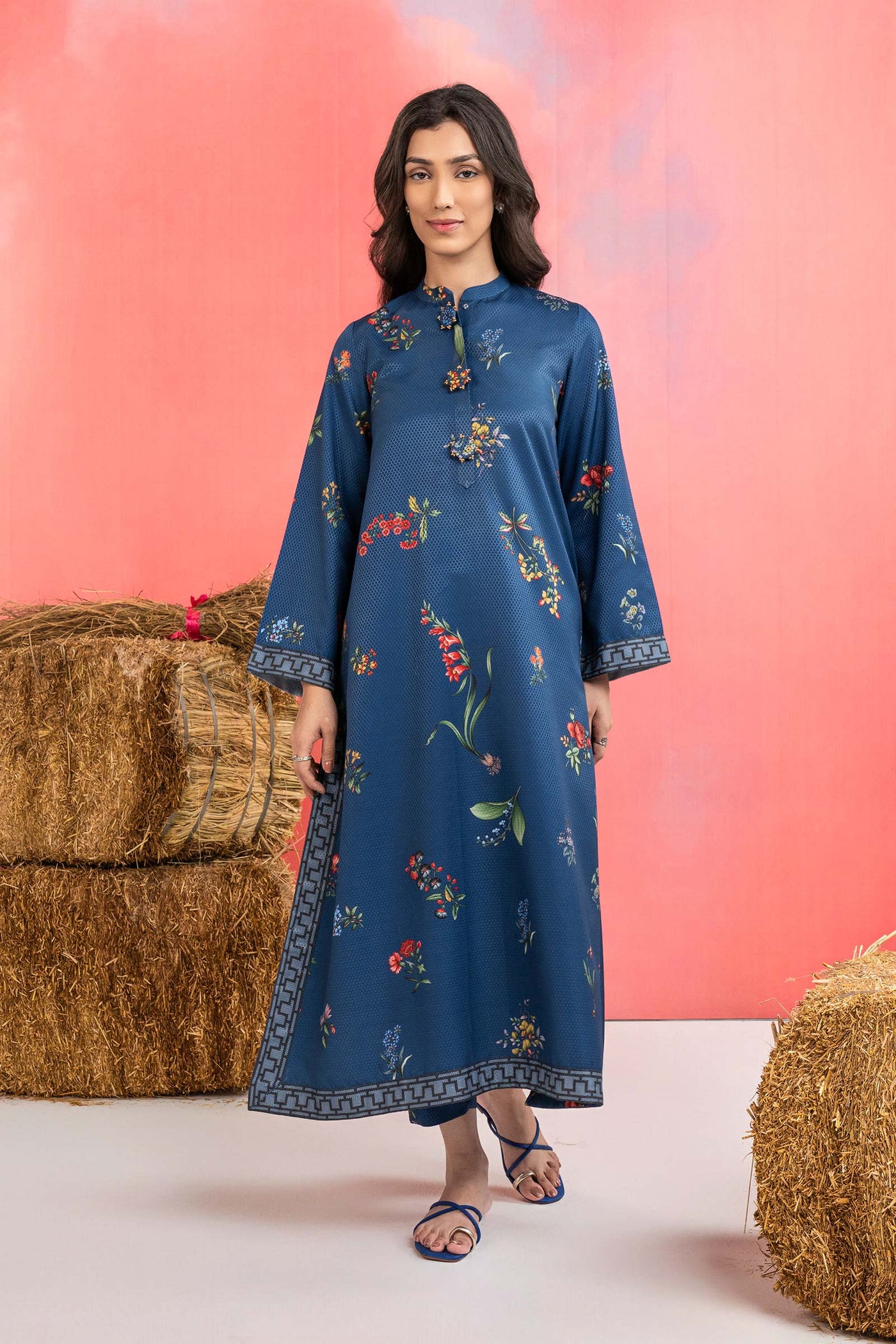 2 Pc Printed Dobby Viscose Suit