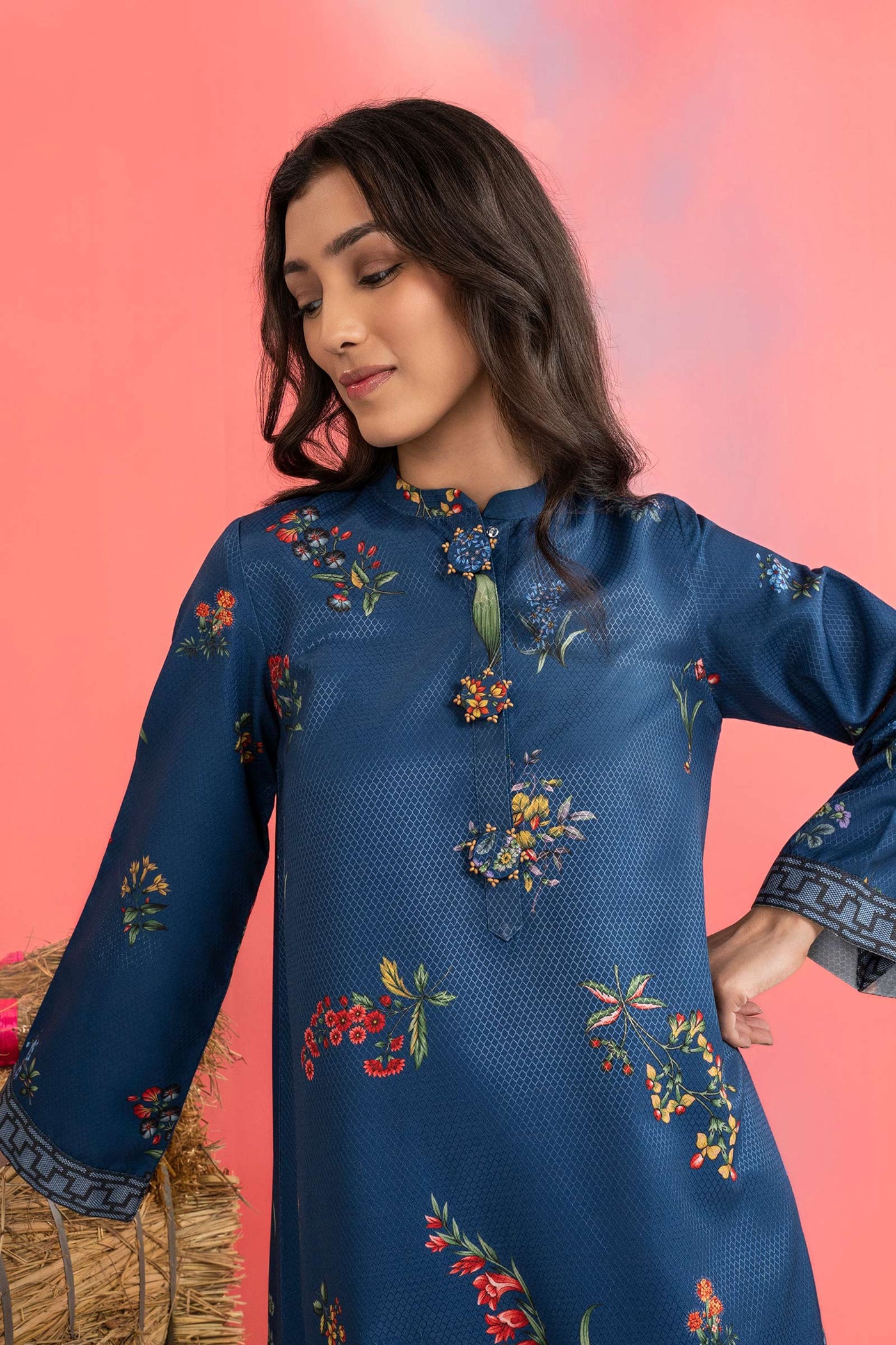 2 Pc Printed Dobby Viscose Suit