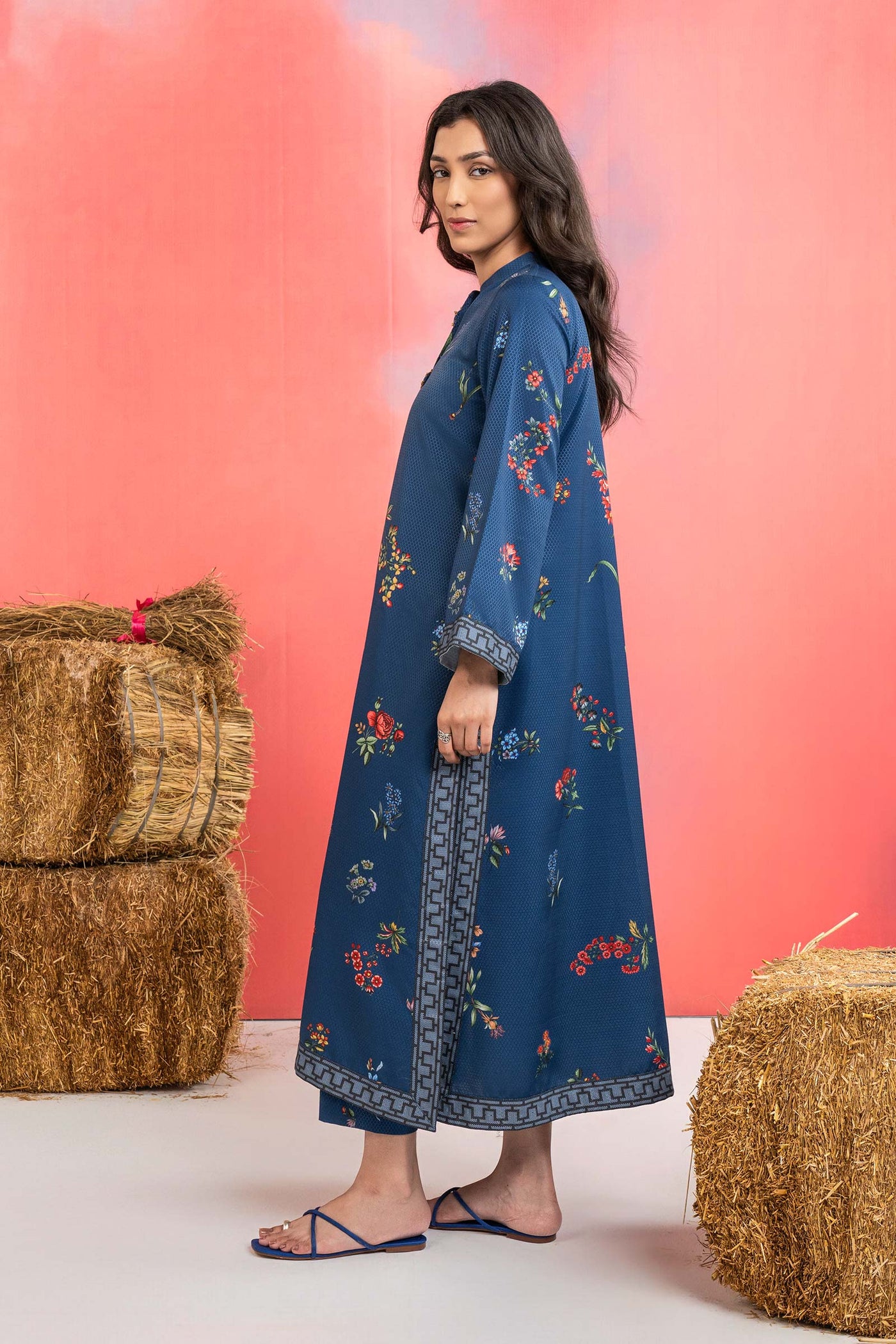 2 Pc Printed Dobby Viscose Suit