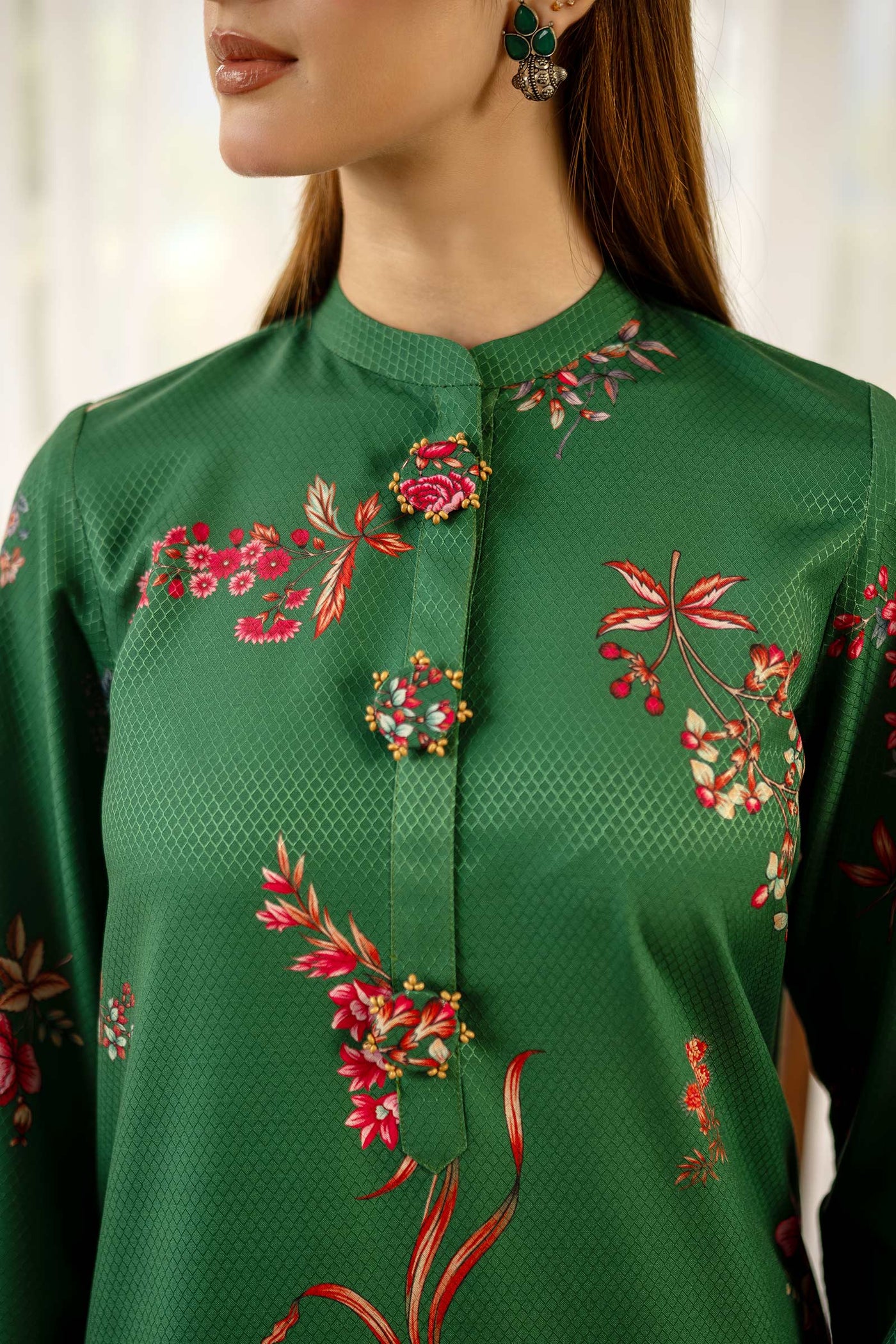 2 Pc Printed Dobby Viscose Suit