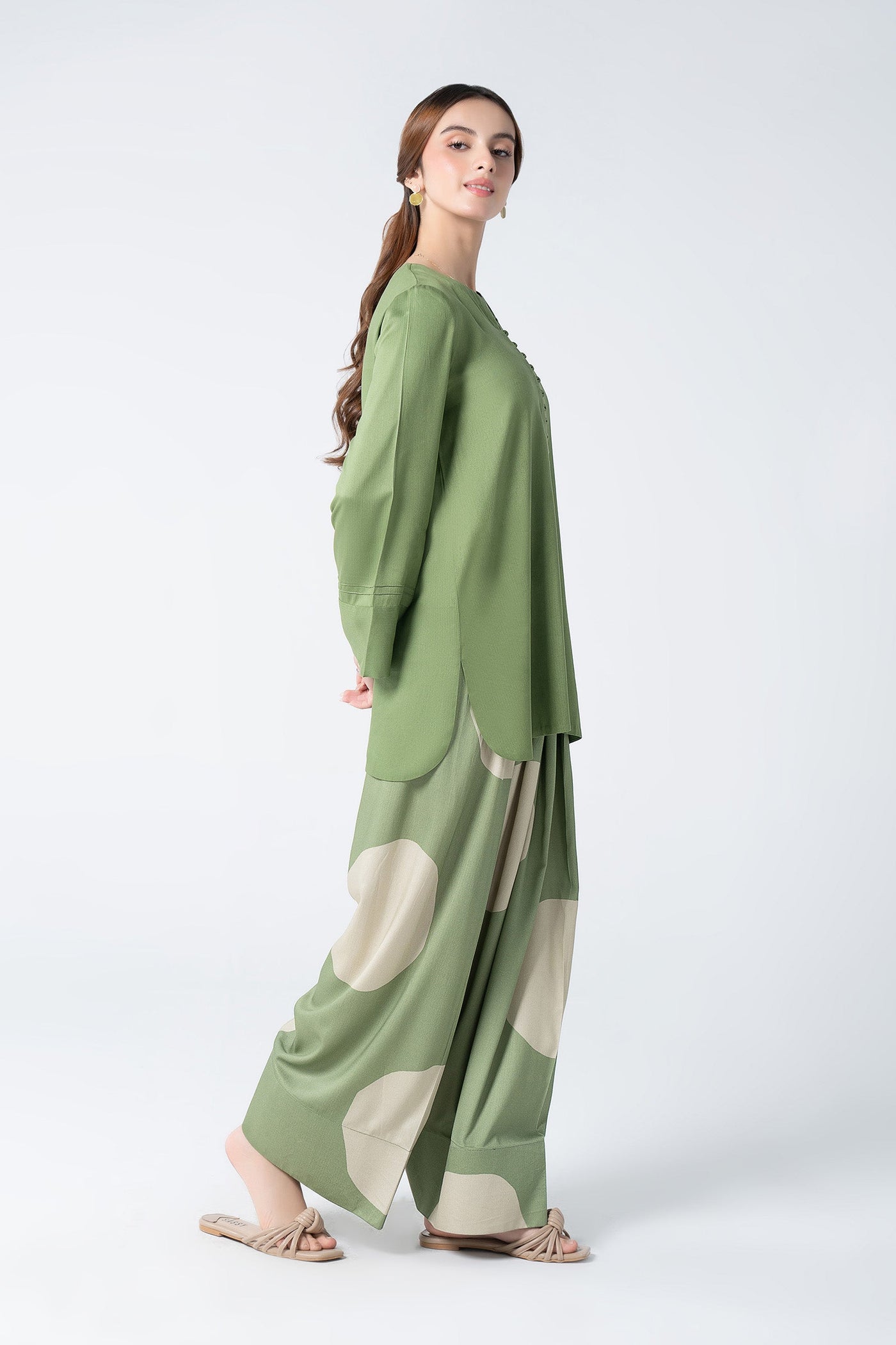 2 Pc Printed Herringbone Suit