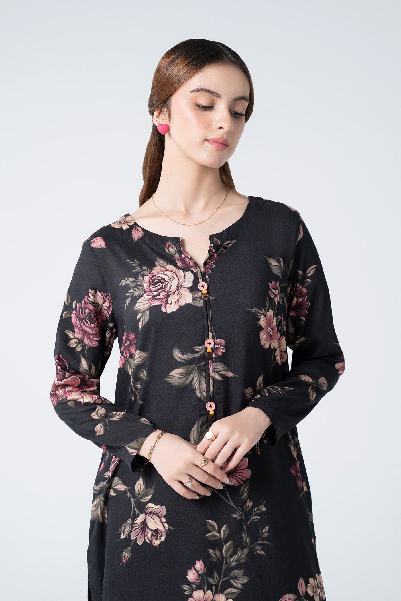 2 Pc Embroidered Silk Slub Suit