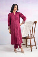 2 Pc Embroidered Filament Viscose Suit