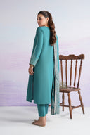 3 Pc Embroidered Crosshatch Suit