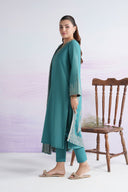 3 Pc Embroidered Crosshatch Suit