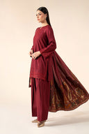 3 Pc Embroidered Dobby Cotton Suit