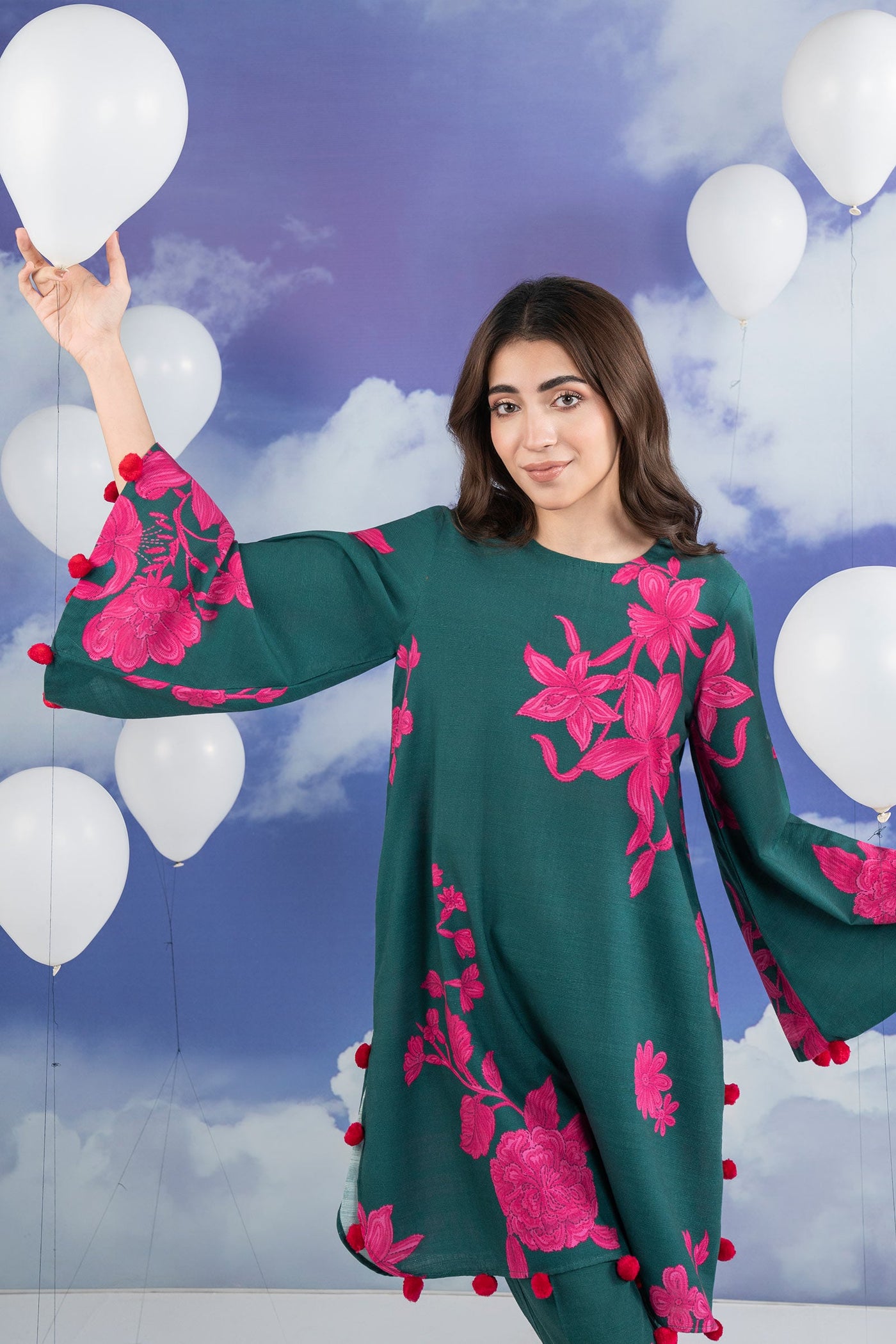 2 Pc Printed Linen Suit