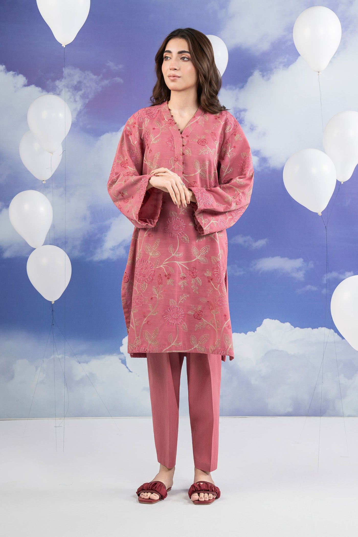 Embroidered Cotton Dobby Shirt