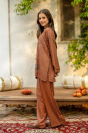 2 Pc Embroidered Twill Suit