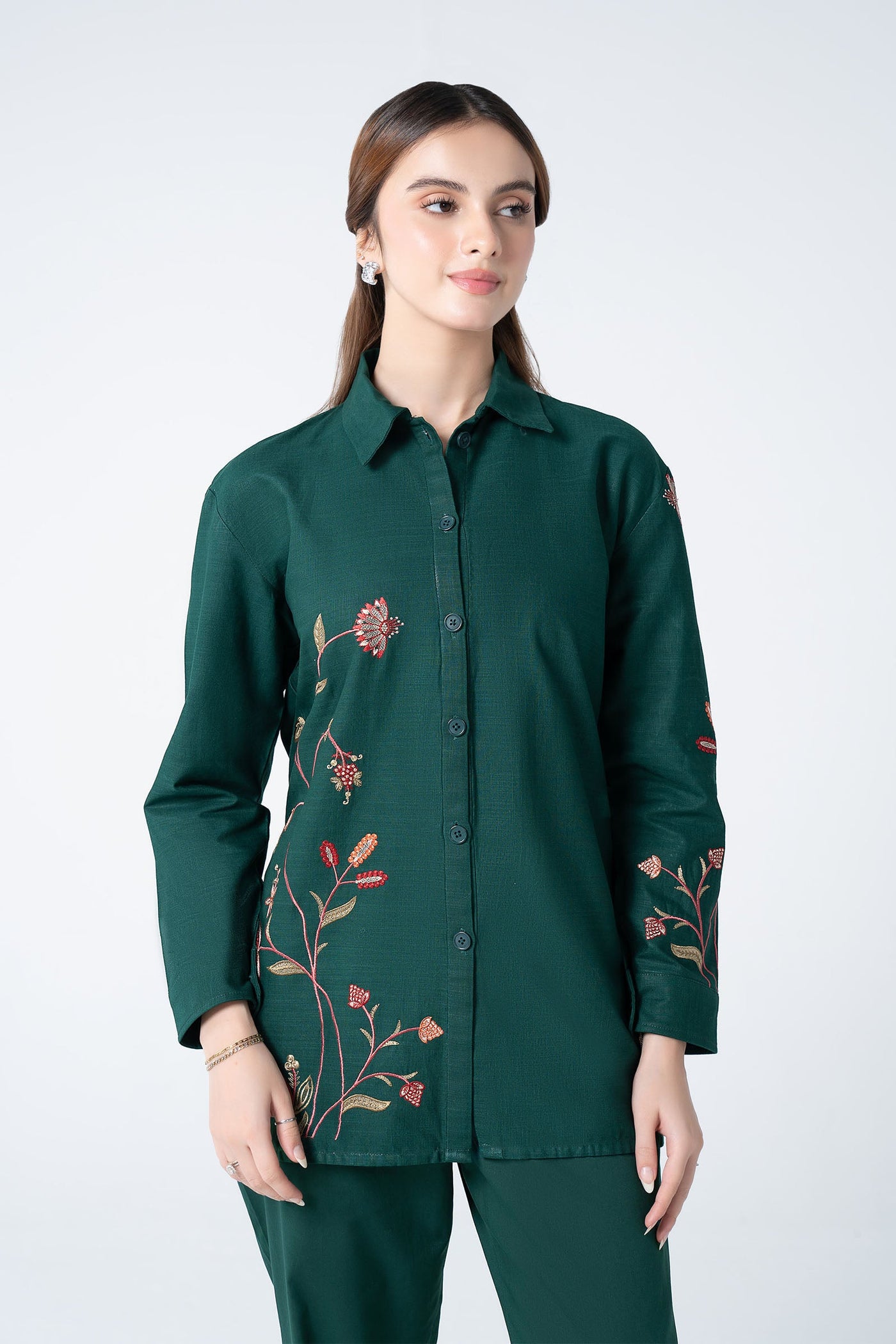 Embroidered Crosshatch Shirt