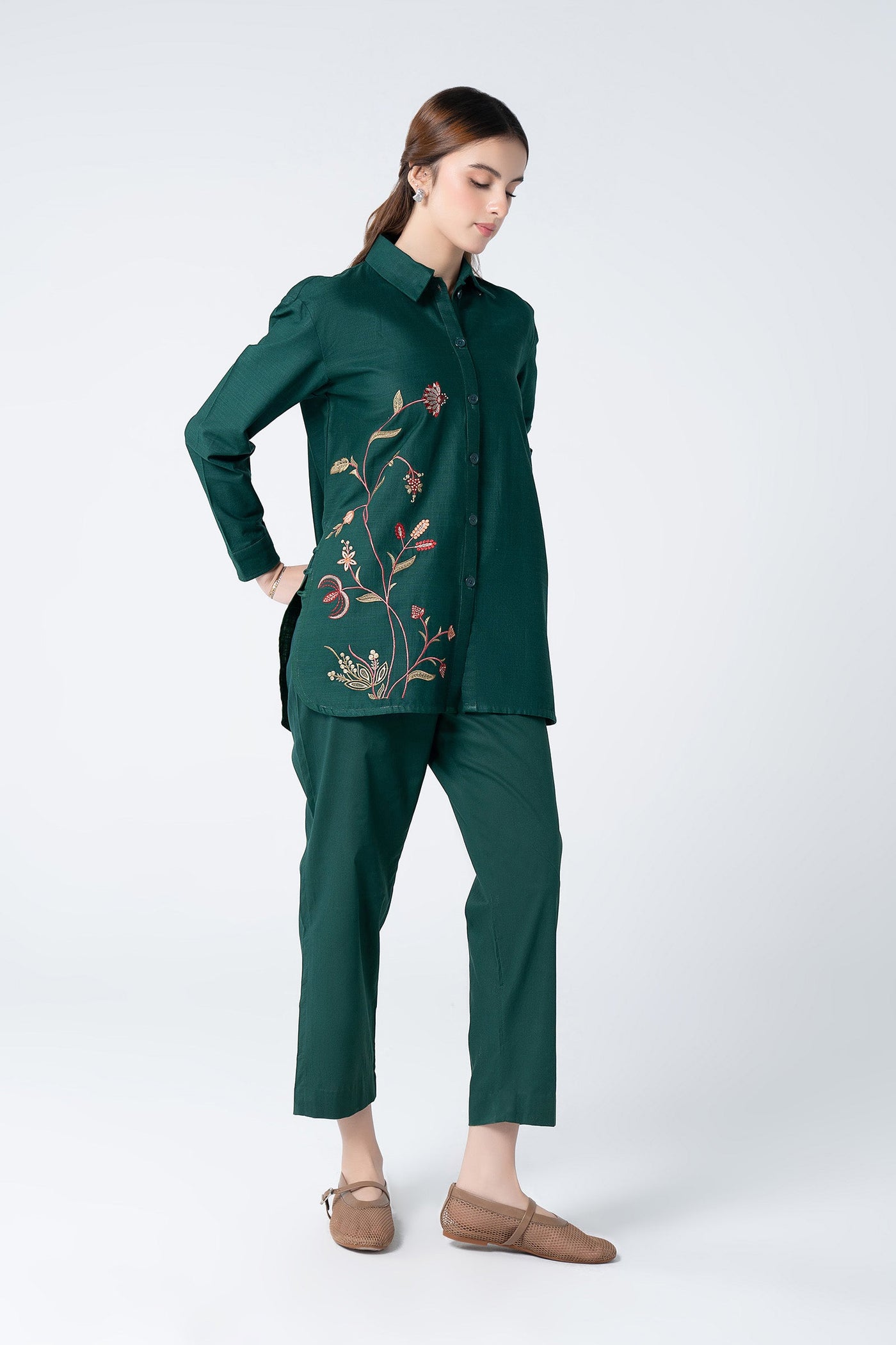 Embroidered Crosshatch Shirt