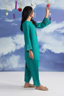 2 Pc Embroidered Tonal Nep Suit