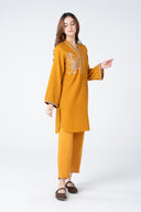 Embroidered Embossed Wavy Texture Shirt