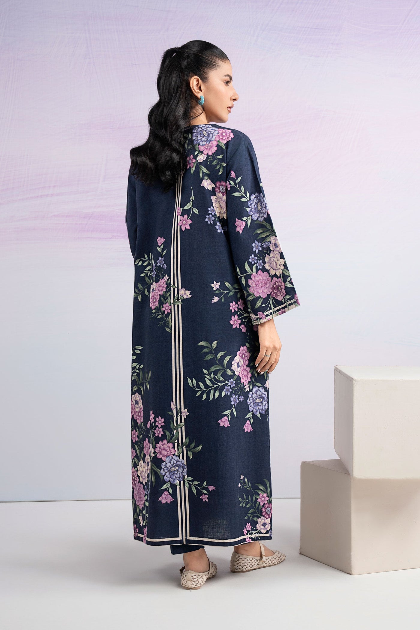 Printed Khaddar Shirt