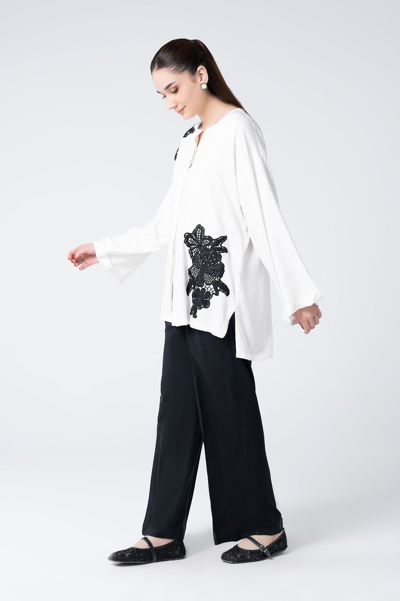 2 Pc Embroidered Herringbone Suit