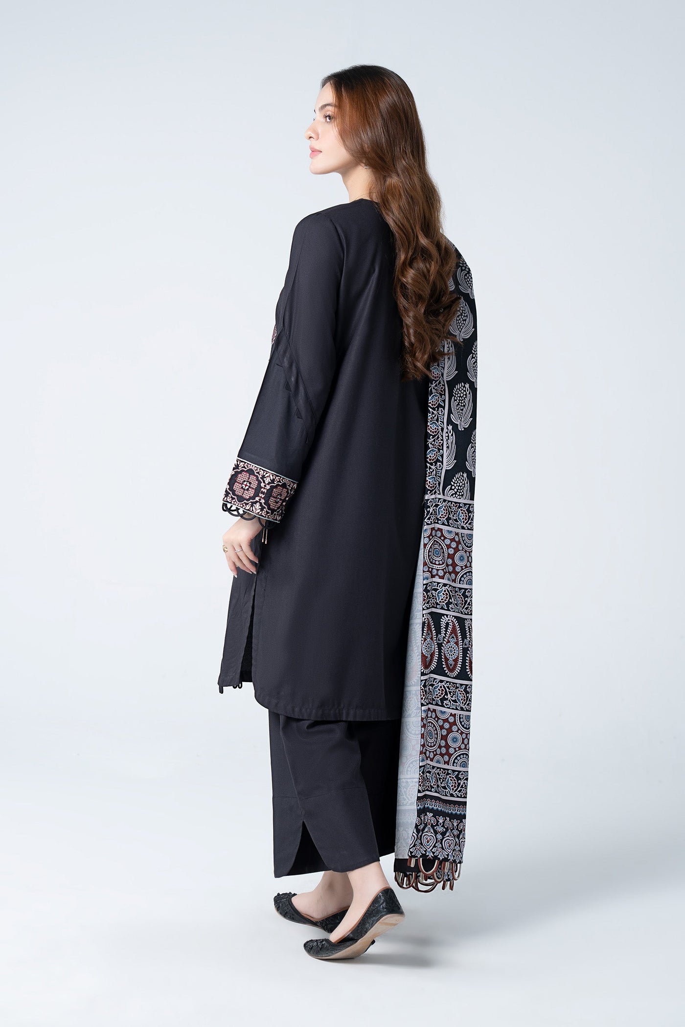 3 Pc Embroidered Twill Suit