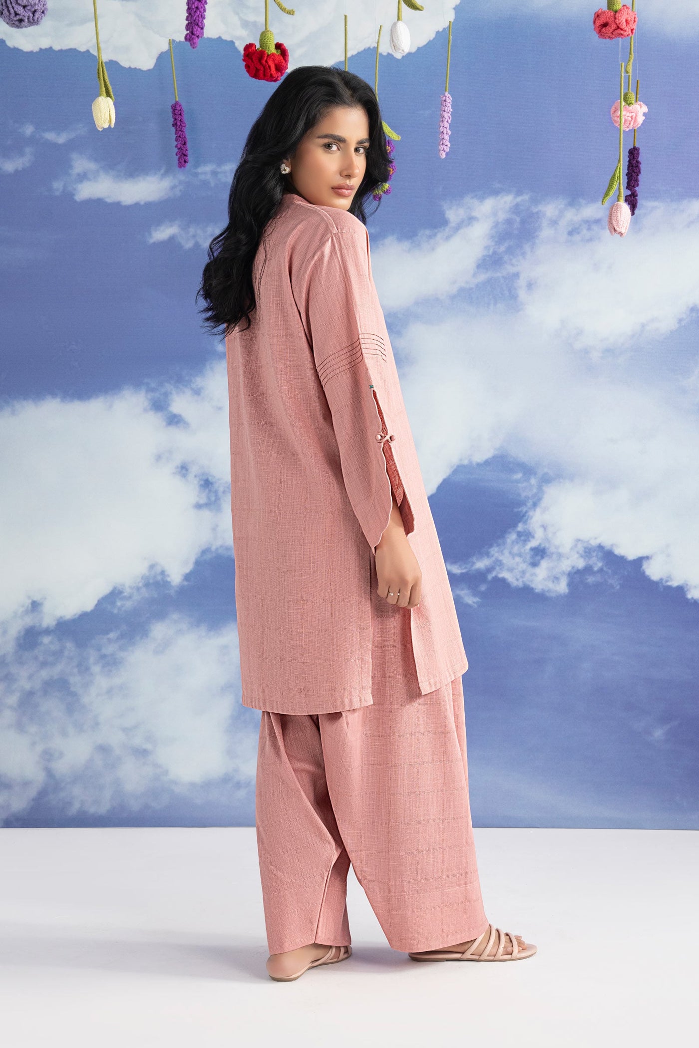 2 Pc Dyed Textured Suit