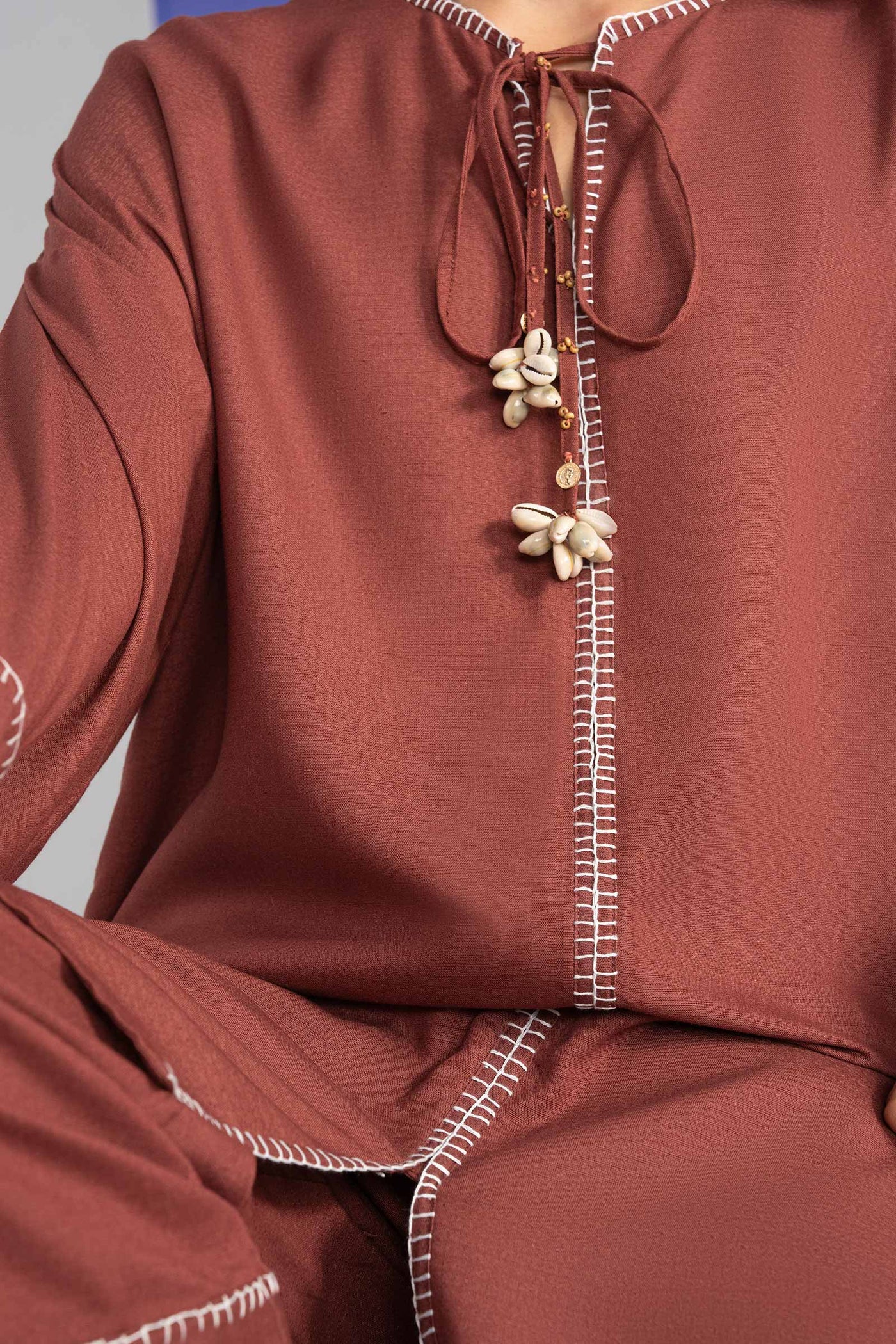 2 Pc Dyed Rib Karandi Suit