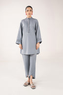 2 Pc Dyed Khaddar Jacquard Suit