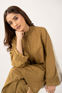 2 Pc Dyed Khaddar Jacquard Suit