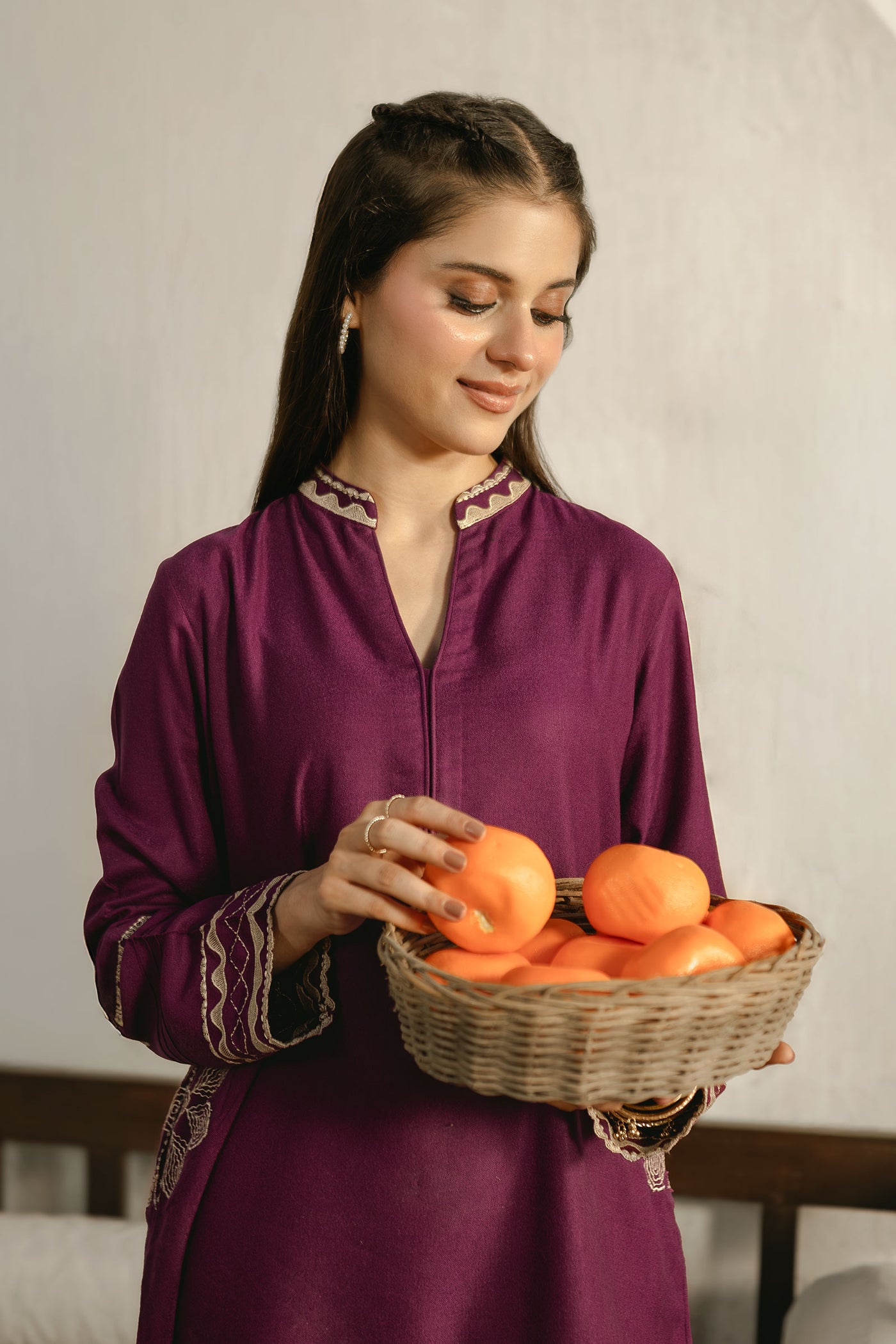 2 Pc Embroidered Alpine Wool Suit