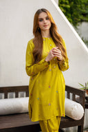 2 Pc Embroidered Twill Suit