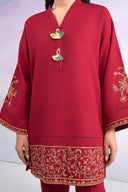 2 Pc Embroidered Slub Khaddar Suit