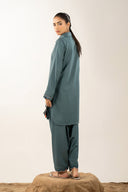2 Pc Embroidered Silk Karandi Suit