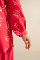 2 Pc Printed Twill Suit