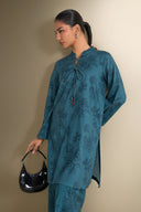 2 Pc Printed Crosshatch Suit
