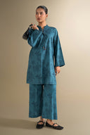 2 Pc Printed Crosshatch Suit