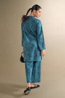 2 Pc Printed Crosshatch Suit