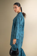 2 Pc Printed Crosshatch Suit
