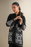 2 Pc Embroidered Linen Suit
