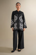 2 Pc Embroidered Linen Suit