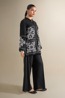 2 Pc Embroidered Linen Suit