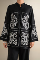 2 Pc Embroidered Linen Suit