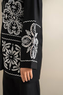 2 Pc Embroidered Linen Suit