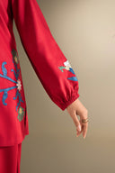 2 Pc Embroidered Twill Suit