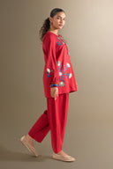 2 Pc Embroidered Twill Suit