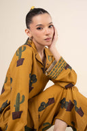 2 Pc Printed Twill Suit
