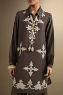 2 Pc Embroidered Cotton Dobby Suit