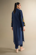 2 Pc Embroidered Cotton Dobby Suit