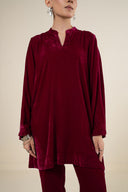 2 Pc Dyed Velvet Suit