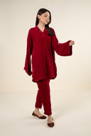 2 Pc Dyed Velvet Suit