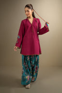 2 Pc Embroidered Khaddar Suit