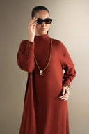 2 Pc Dyed Rib Karandi Suit