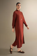 2 Pc Dyed Rib Karandi Suit