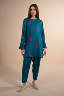 2 Pc Embroidered Twill Suit