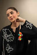 2 Pc Embellished Twill Suit